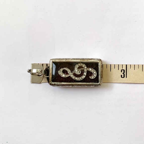 Jewel Kade Treble Clef two sided silver shadowbox large charm pendant - Picture 14 of 16